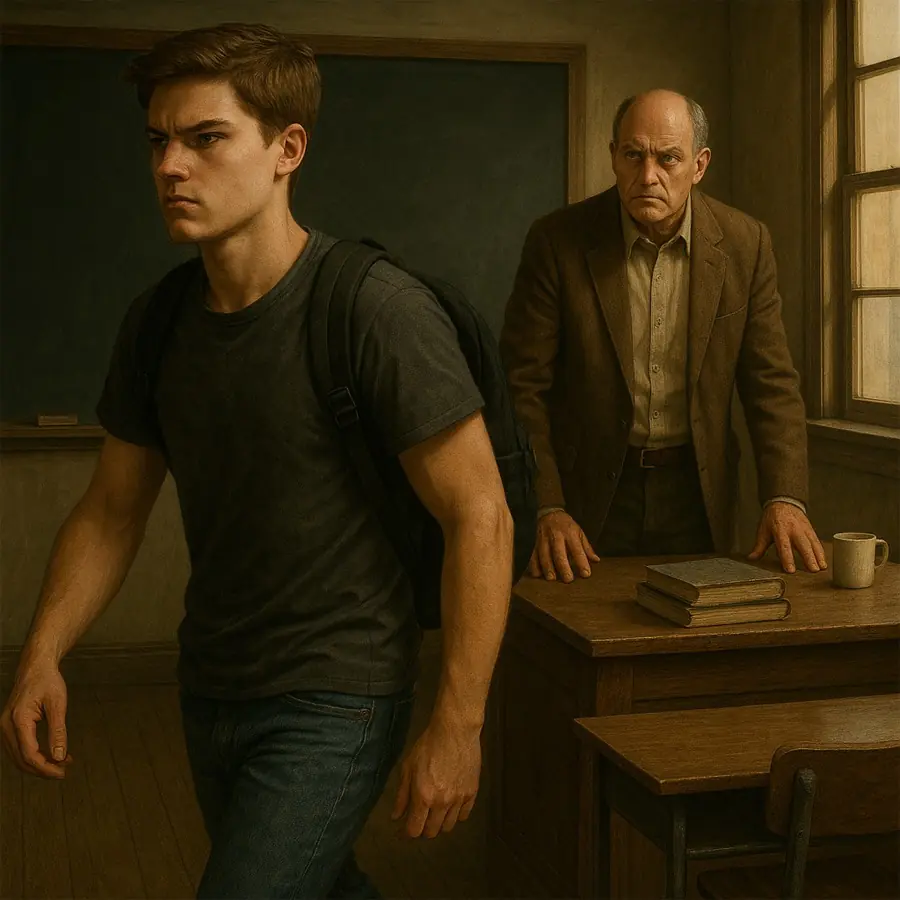 The last words I ever heard in my classroom, after forty-two years of chalk dust and scraped knees, were “Whatever, old man.”