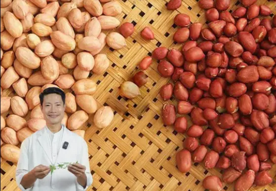 The difference between red peanuts and white peanuts