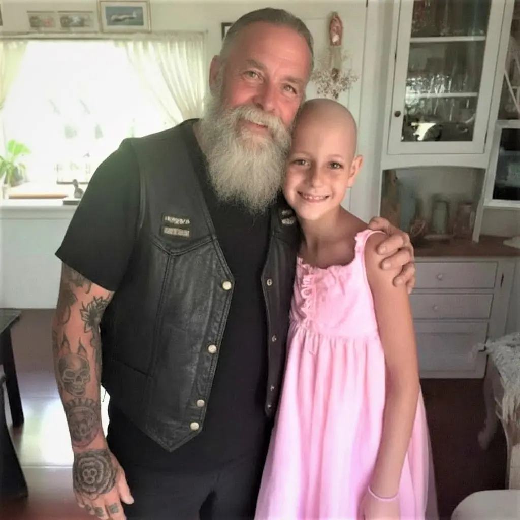 My dying daughter asked the terrifying biker to be her dad for one day