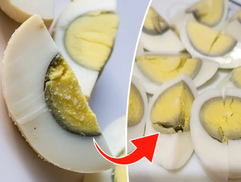 What causes the green ring around hard-boiled eggs?
