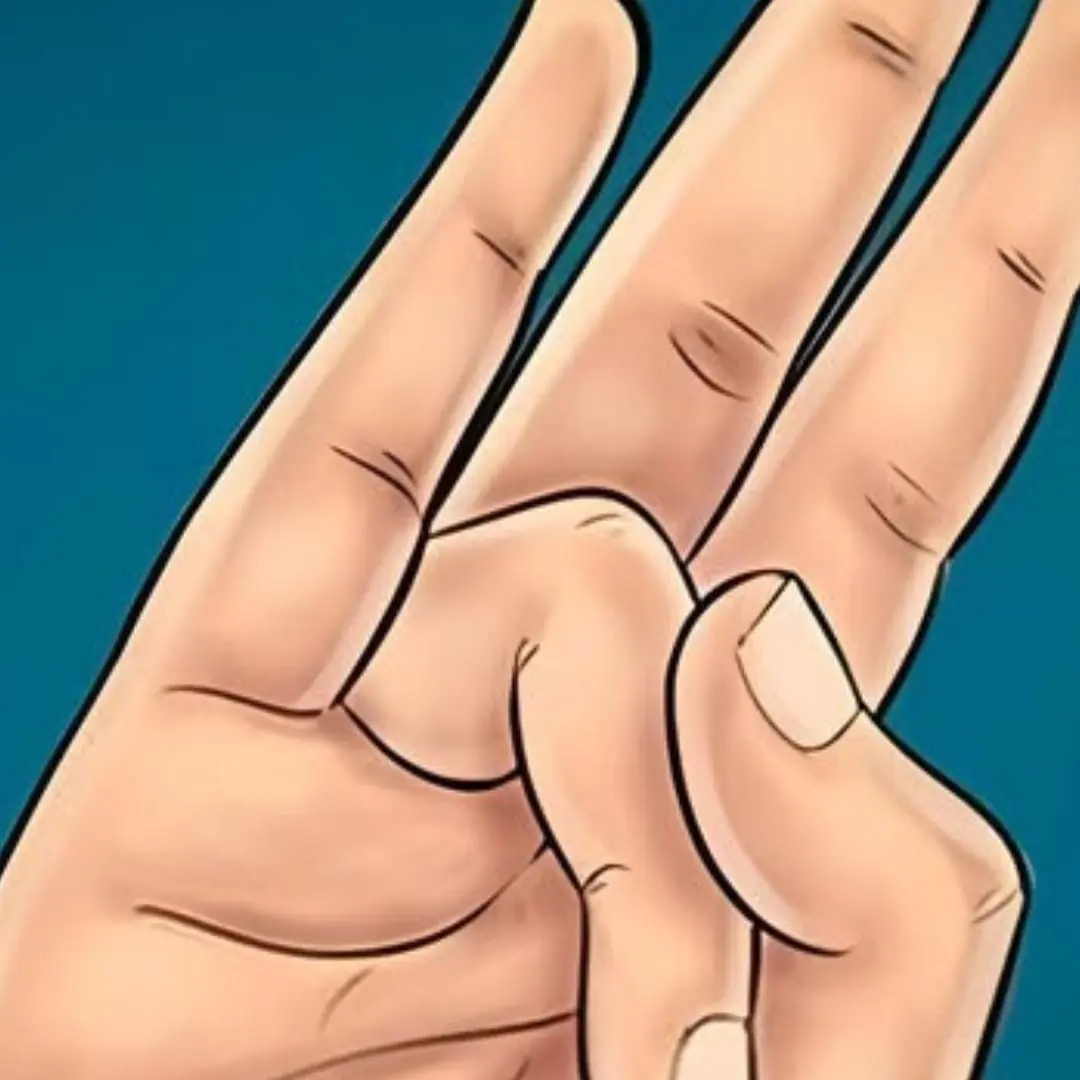 Stretch your ring finger with your thumb and hold it for a few seconds. you'll love the reason!