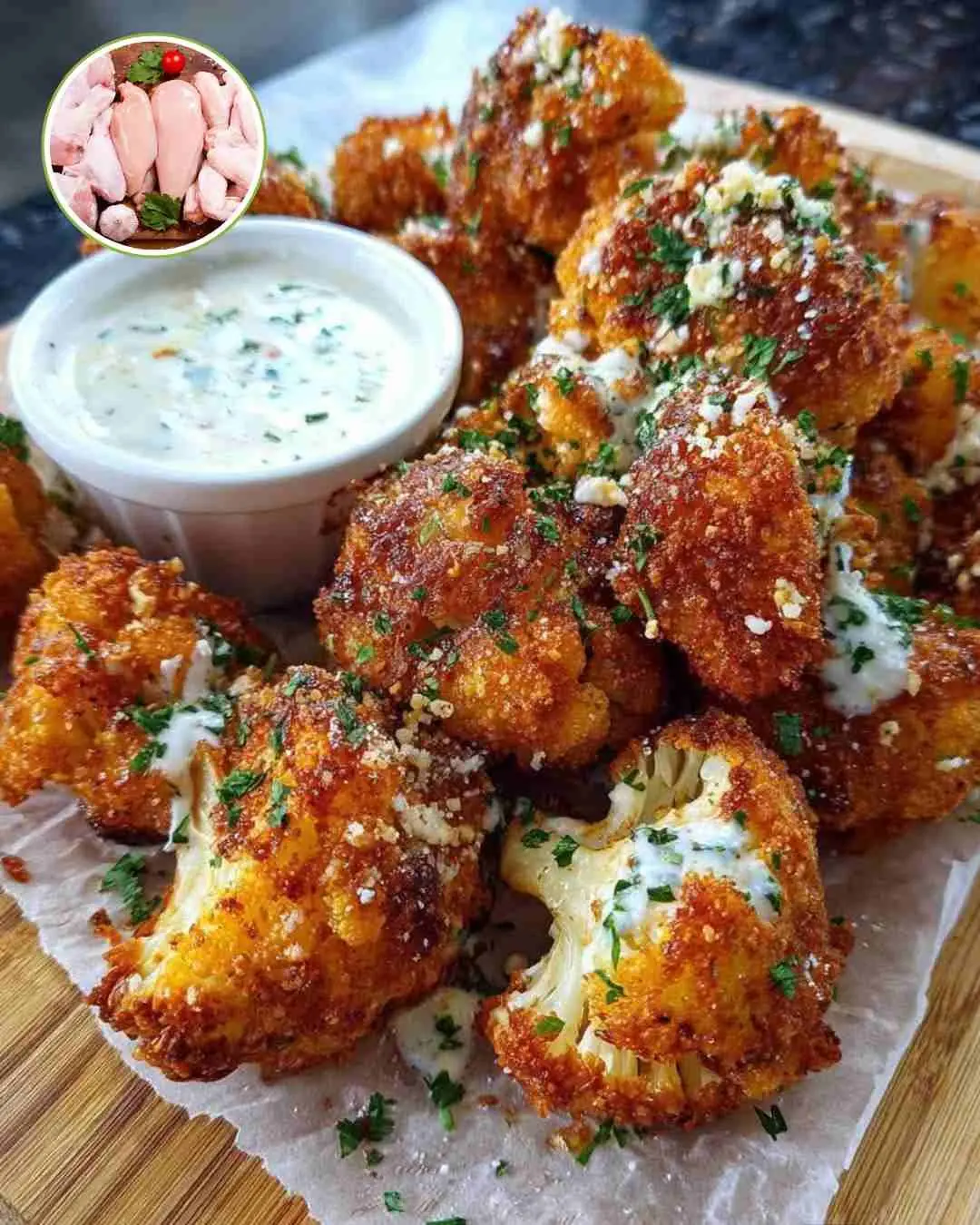 Crispy Cauliflower Bites with Spicy Yogurt Sauce — A Light, Flavor-Packed Snack You’ll Want Every Day