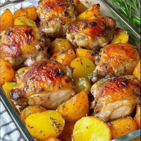 Oven-Baked Chicken Thighs with Potatoes
