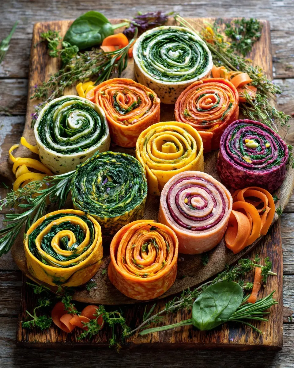 Rainbow Veggie Pinwheel Board – Eat the Rainbow!