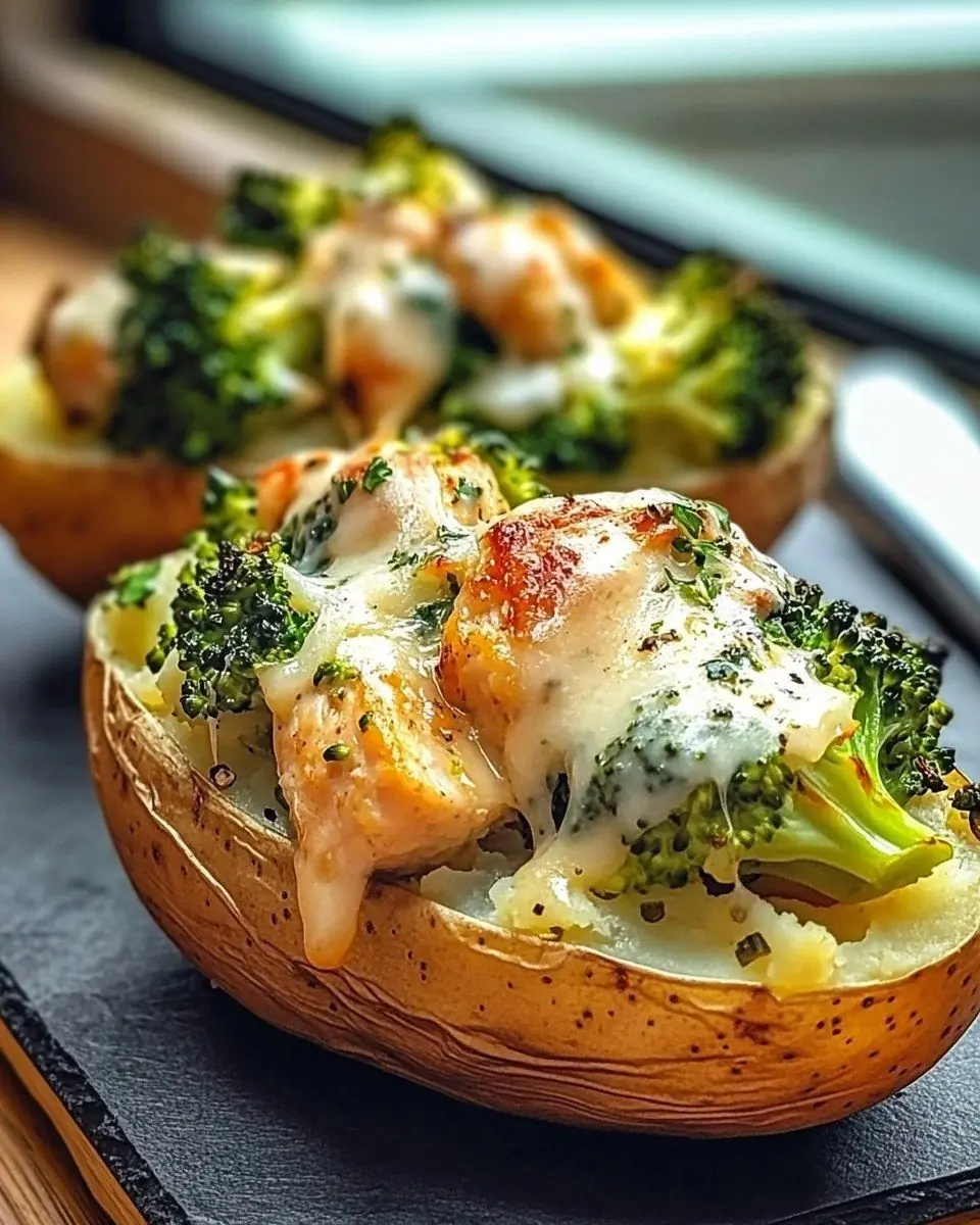 Twice-Baked Potatoes with Broccoli and Cheese