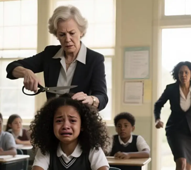 The teacher, having seen the student’s hair, cut it right during the lesson. What happened next sho.cked everyone