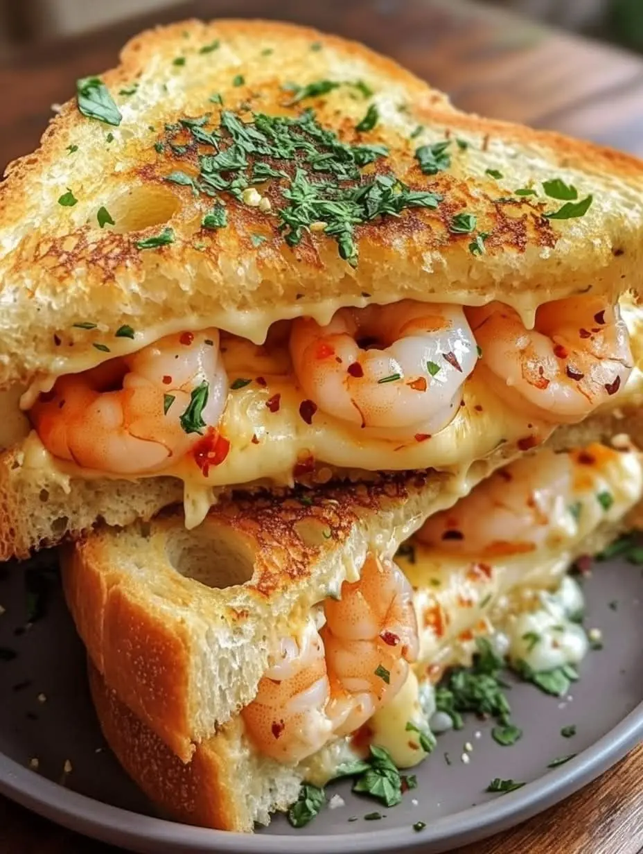 Shrimp and Cheese Grilled Sandwich