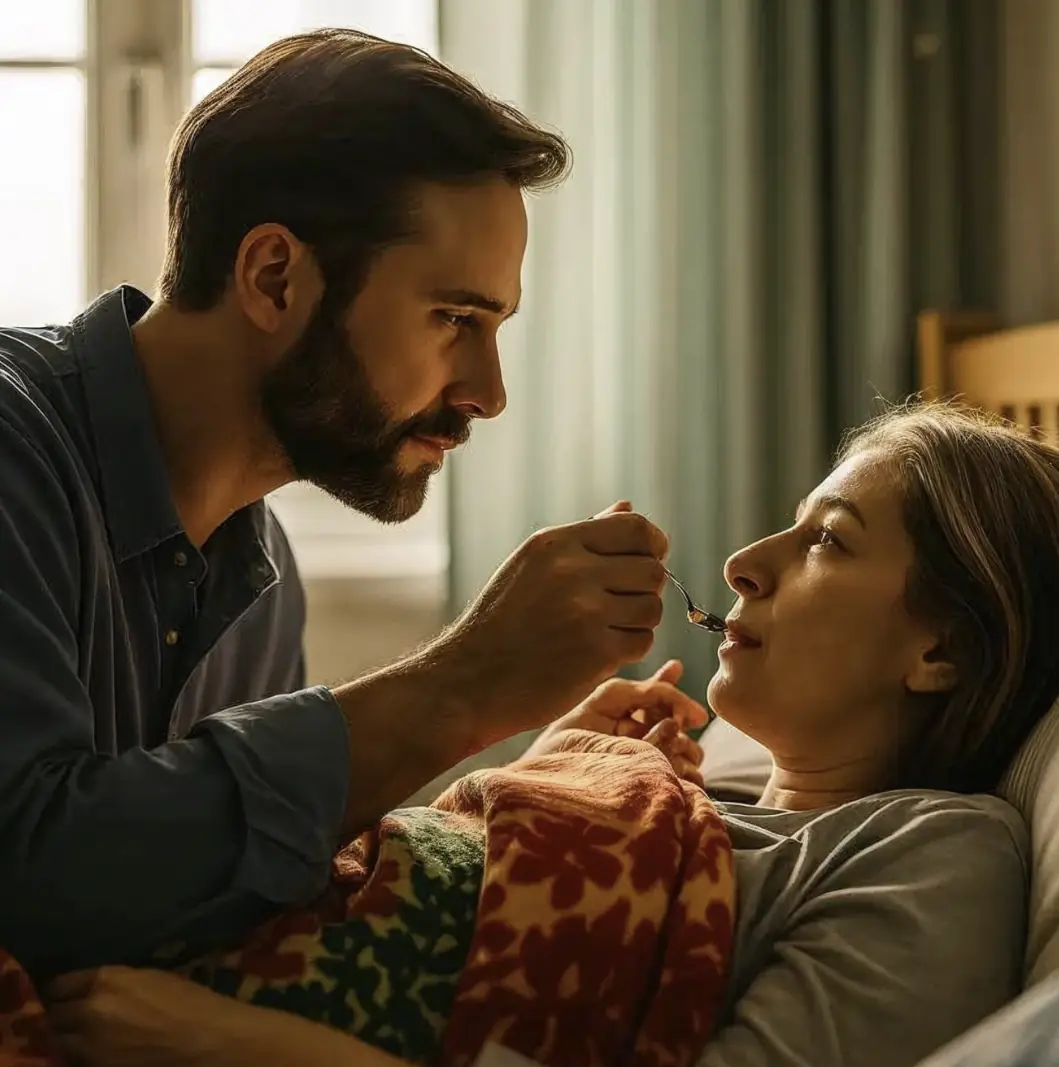 After caring for my paralyzed wife for five years, I came home early and saw something that broke my heart