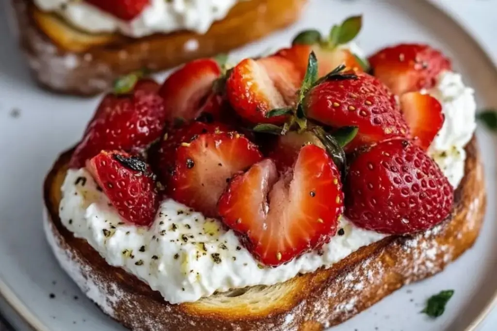 Strawberry Ricotta Toast