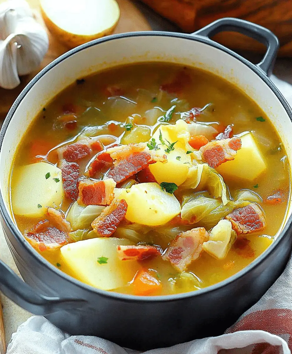 Irish Bacon Cabbage and Potato Soup