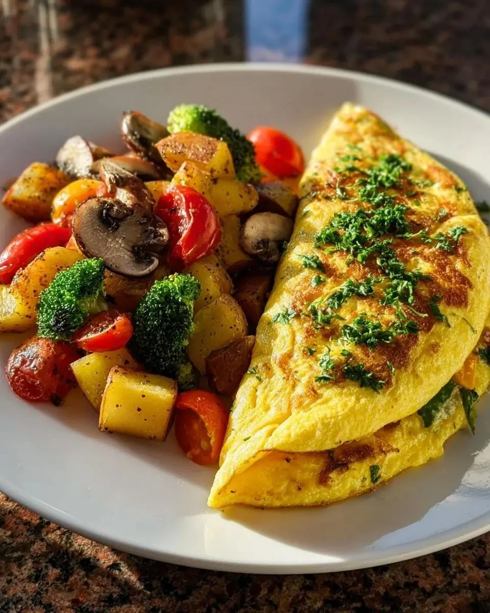 Vegetable Omelette with Sautéed Potatoes & Veggies