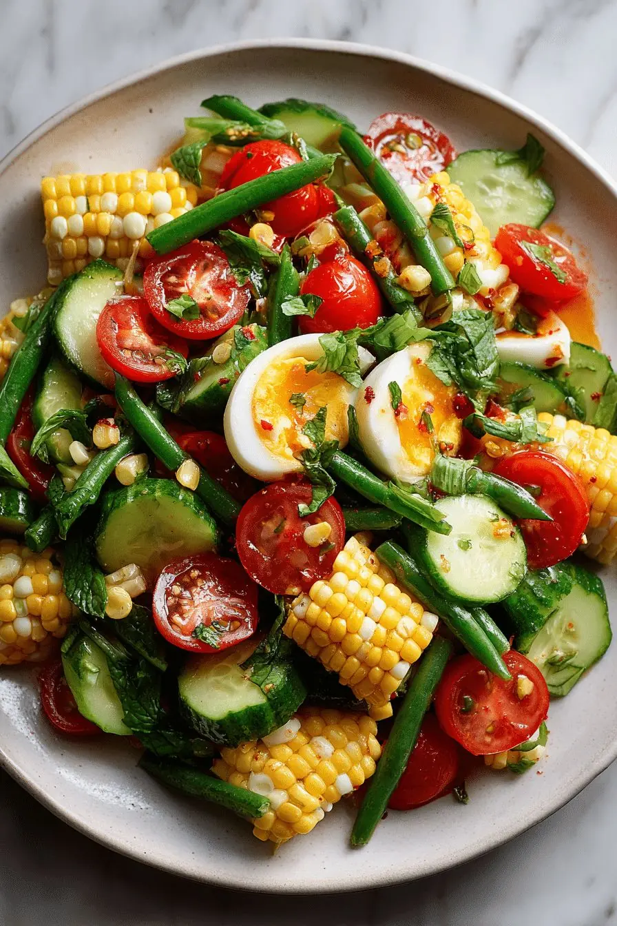 Fresh Summer Vegetable & Egg Salad