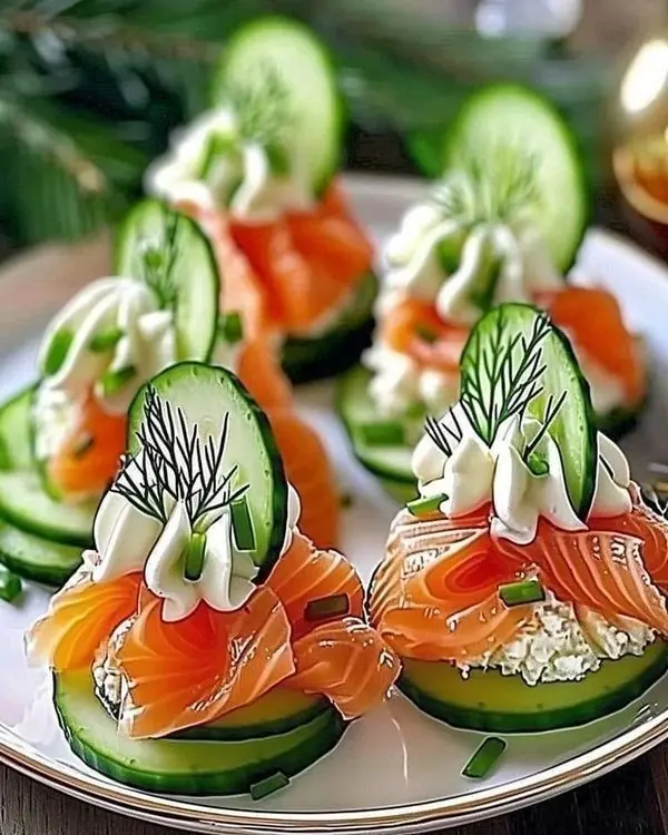 Smoked Salmon Cucumber Bites