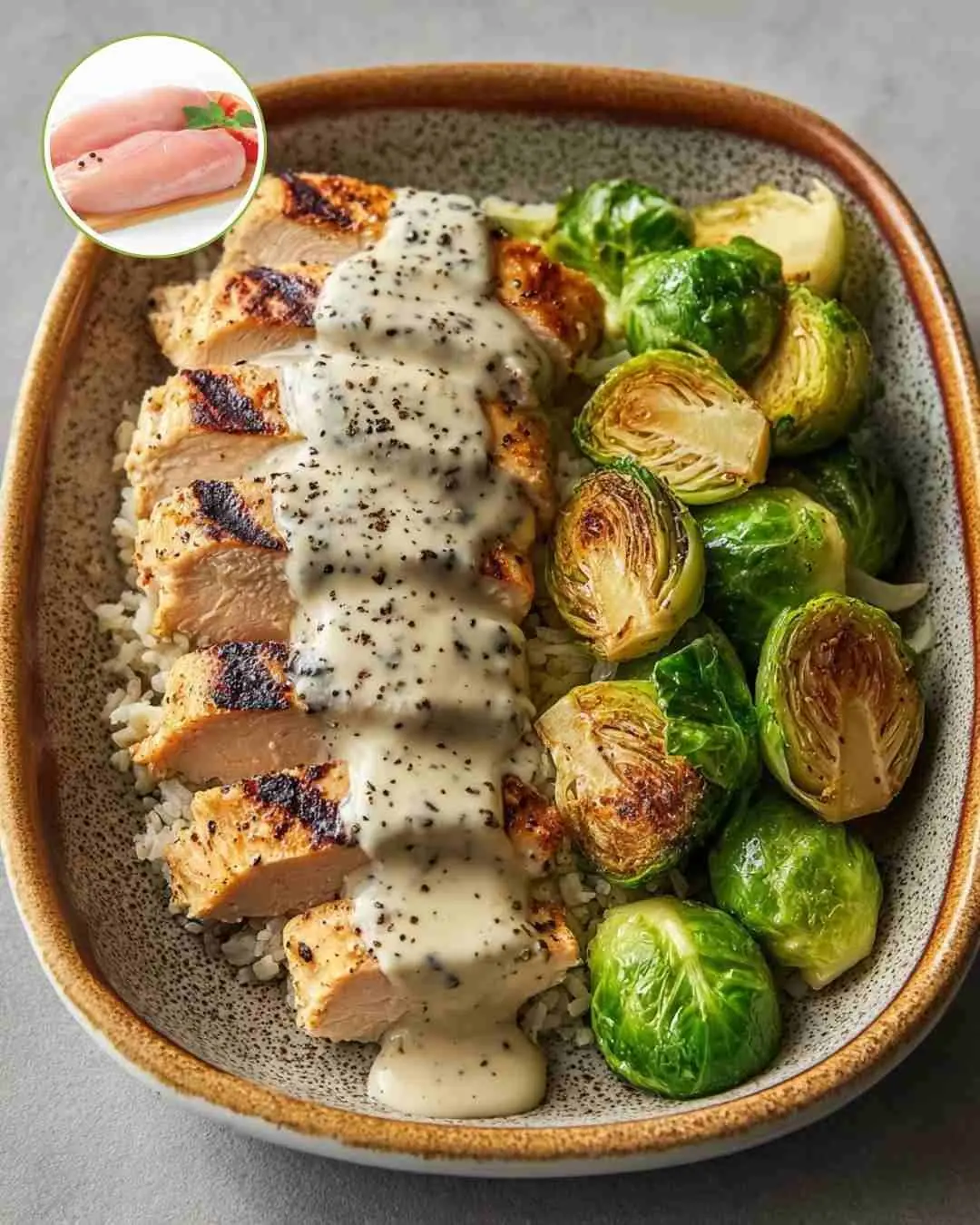 Creamy Black Pepper Chicken Bowl – Clean, Bold & Comforting!