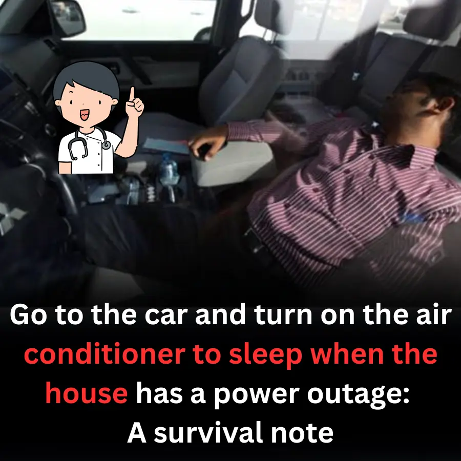 Go to the car and turn on the air conditioner to sleep when the house has a power outage:  A survival note