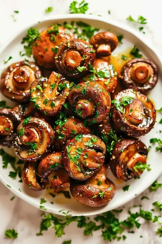 Garlic Butter Balsamic Mushrooms