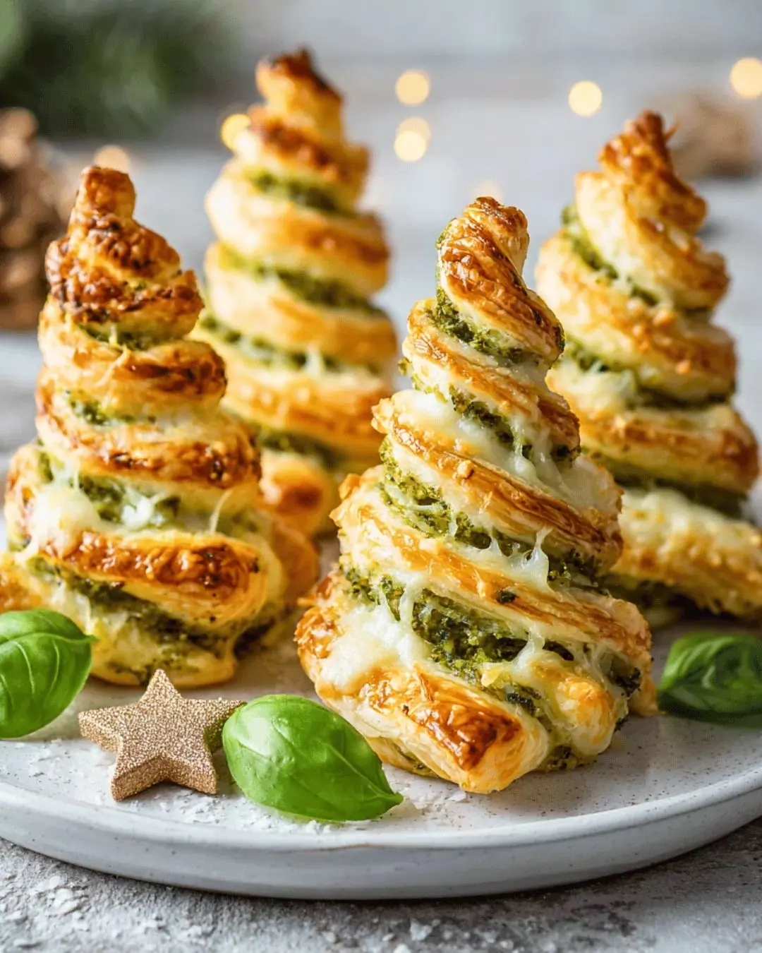 Pesto Puff Pastry Christmas Trees