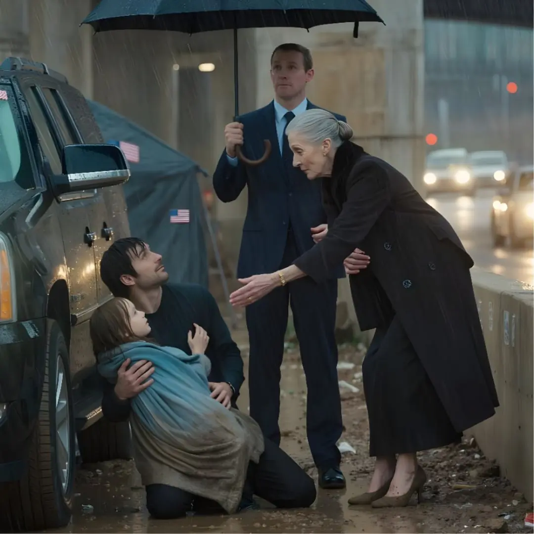 A family found under the storm