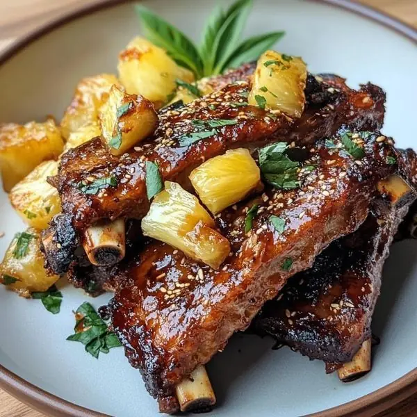 Hawaiian Pineapple Glazed Ribs