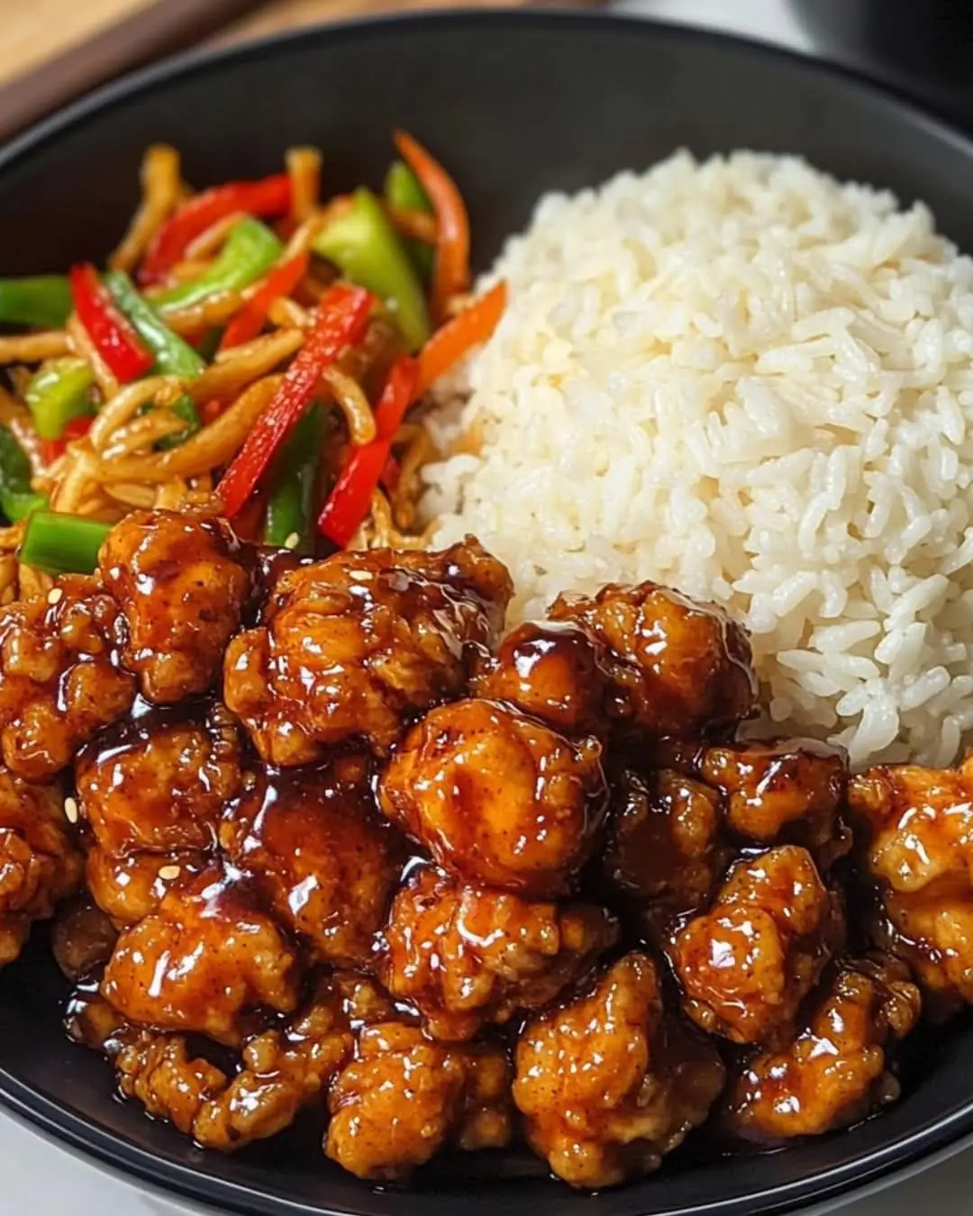 Crispy Honey-Garlic Chicken Bowl