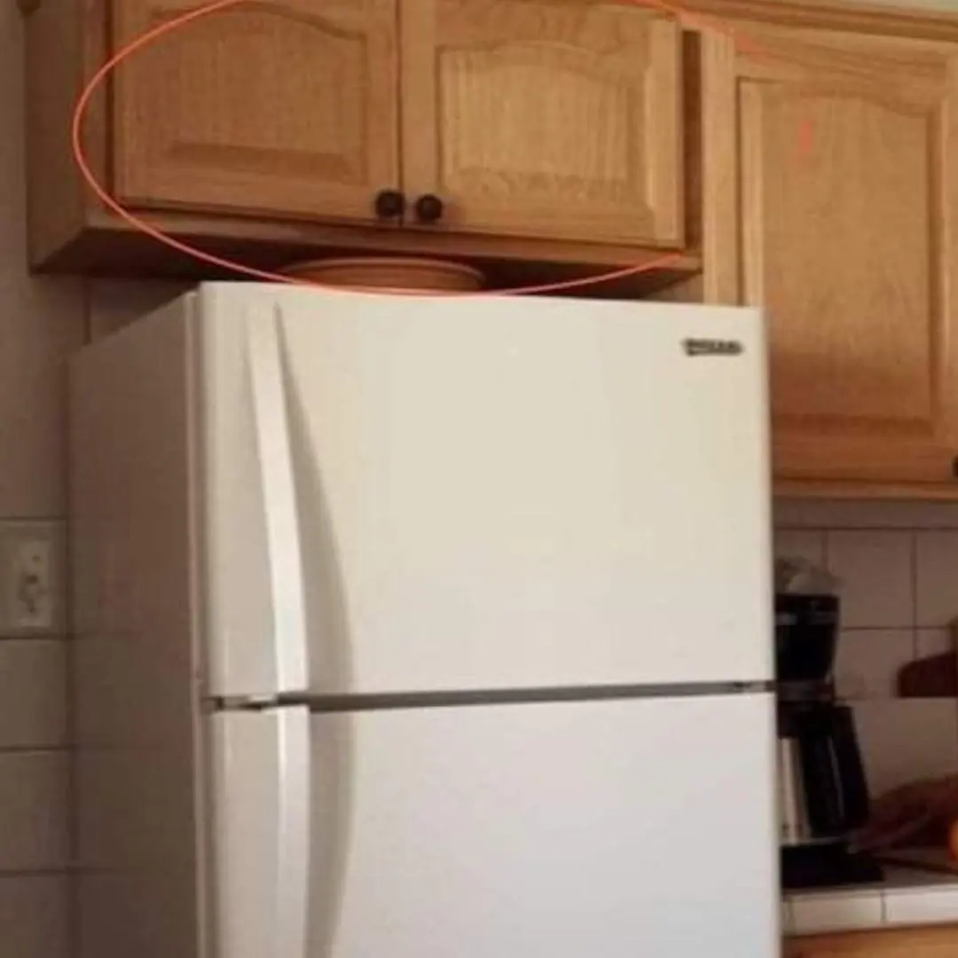 If You Have Cabinets Above Your Fridge, Here’s What They’re Actually For