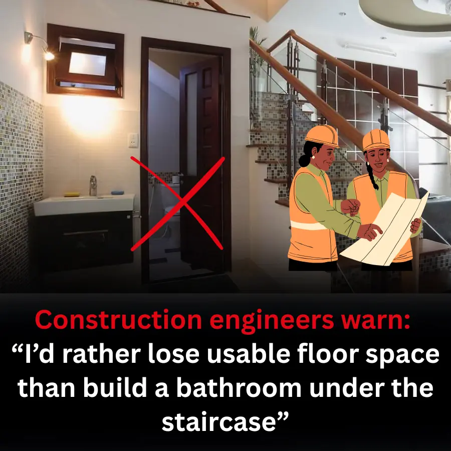 Engineers Warn: “I’d Rather Sacrifice Floor Space Than Build a Bathroom Under the Staircase”