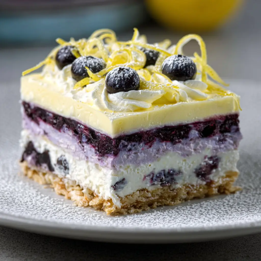 Lemon Dazzling Blueberry Cream Cake