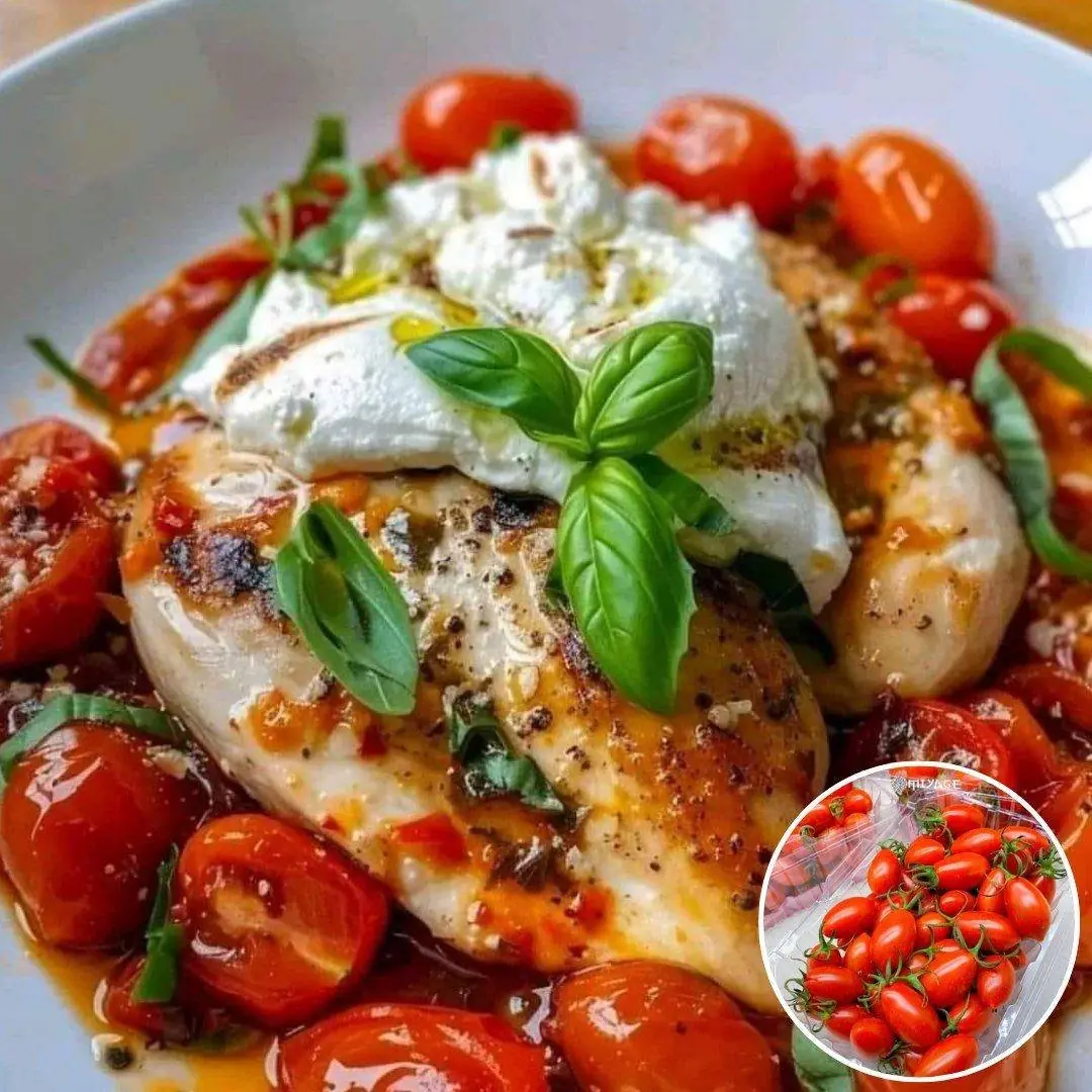 Chicken with Braised Tomatoes and Burrata  Ingredients