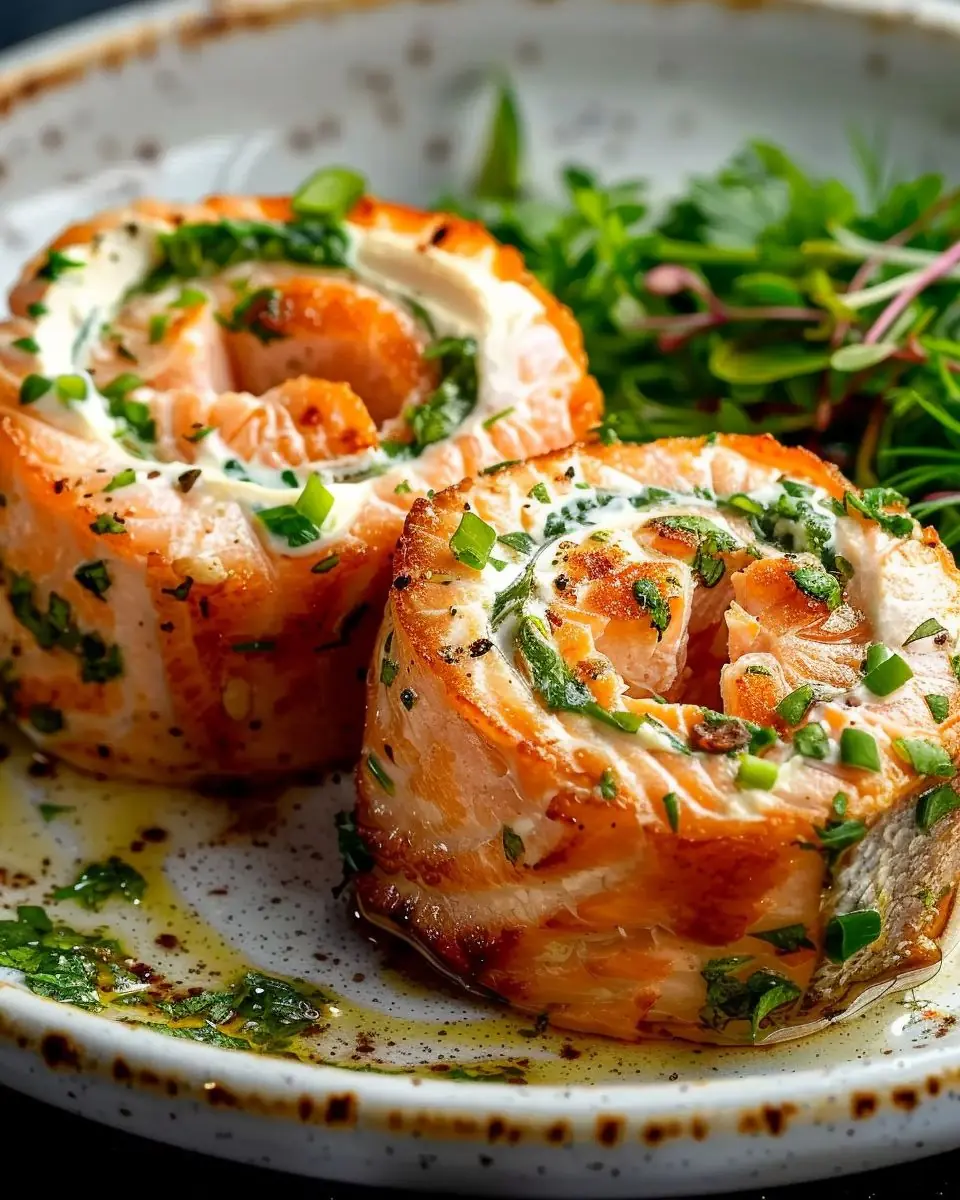 Cream Cheese–Stuffed Salmon Medallions (Pan-Seared)