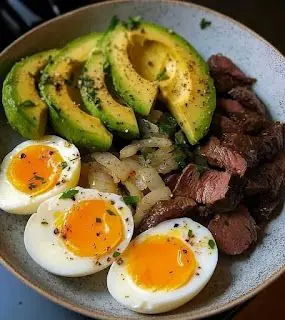 Steak, Avocado & Soft-Boiled Egg Bowl