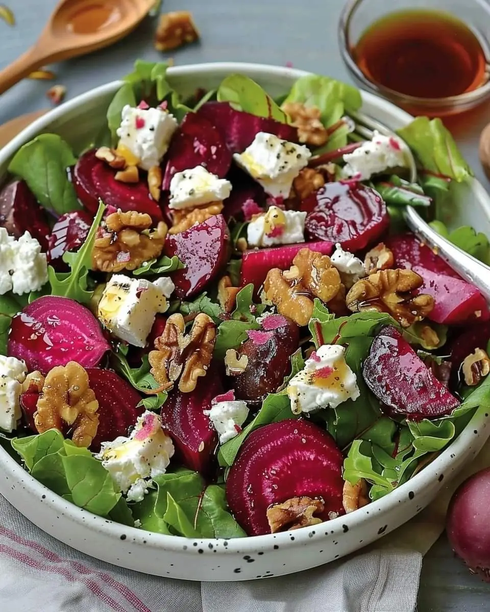 Roasted Beetroot and Avocado Salad with Feta