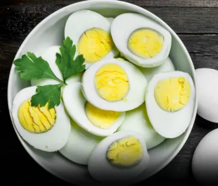 What causes the green ring around hard-boiled eggs?