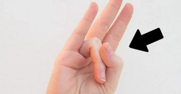 Stretch your ring finger with your thumb and hold it for a few seconds. You'll love the reason!