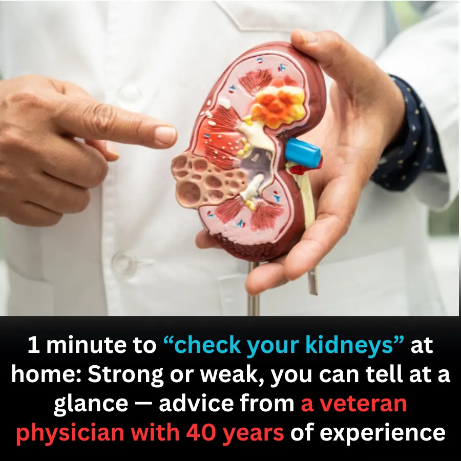 1 minute to “check your kidneys” at home: Strong or weak, you can tell at a glance — advice from a veteran physician with 40 years of experience
