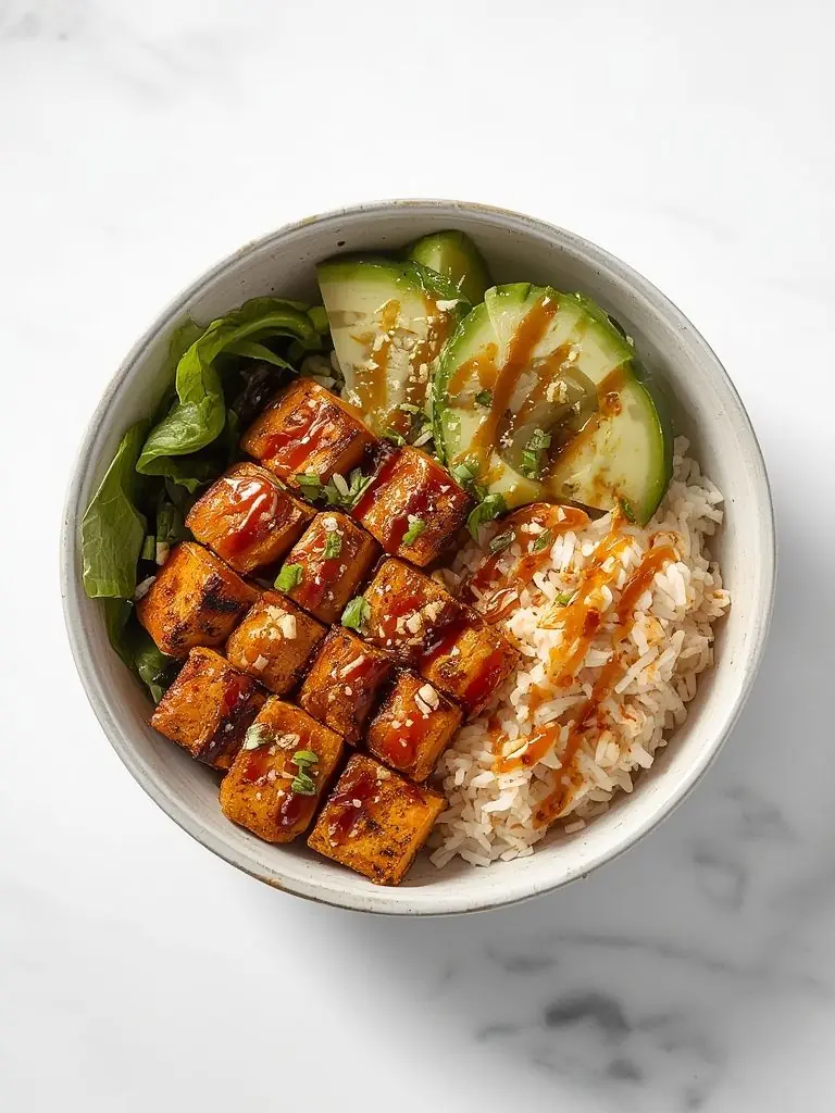 Teriyaki Tofu Rice Bowl