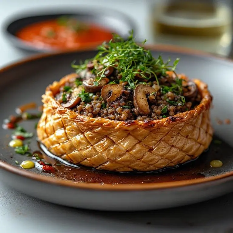 Savory Mushroom & Grain Puff Pastry Tart