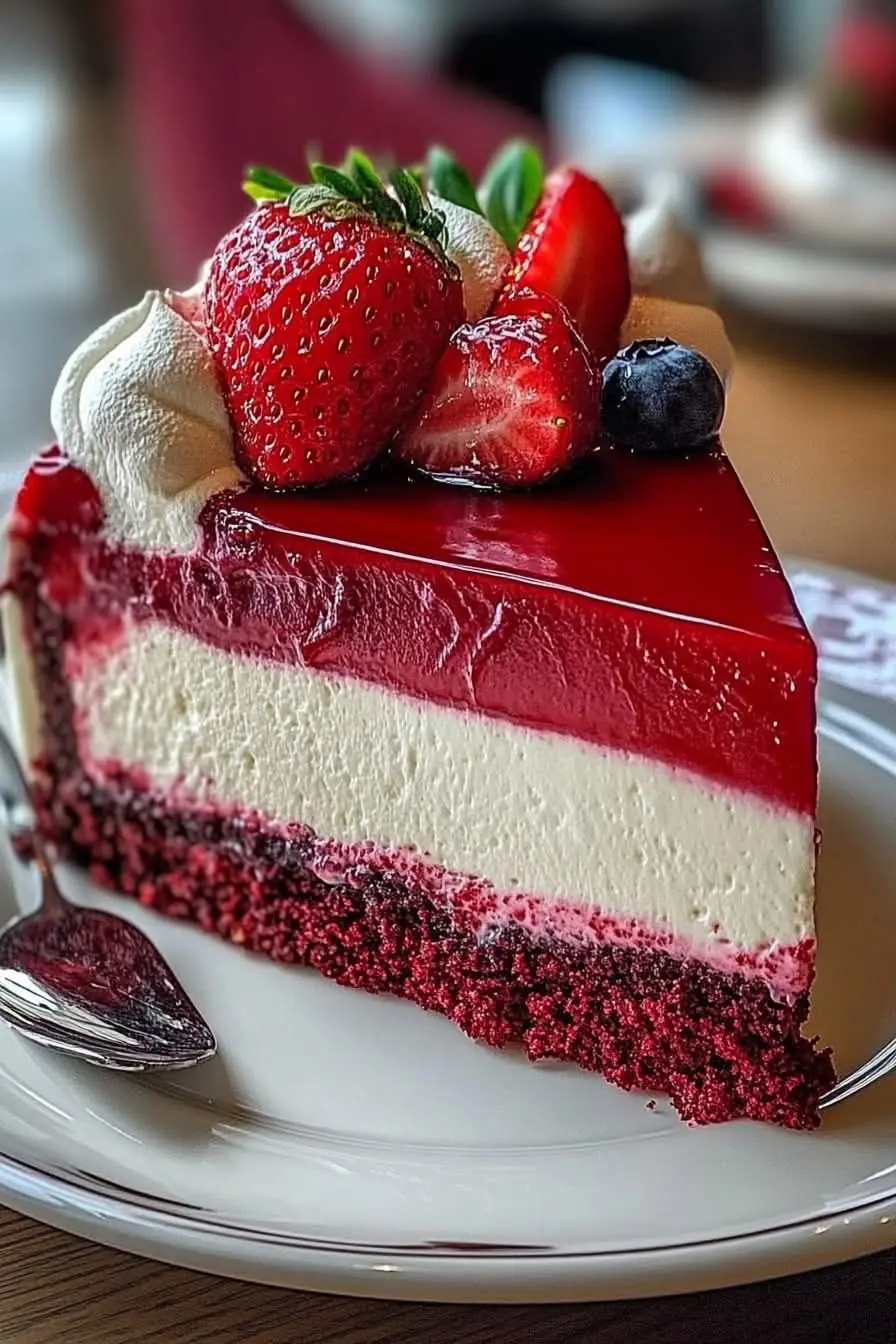 Red Velvet Strawberry Cheesecake