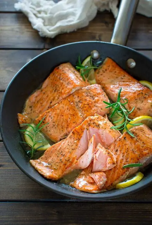 Pan-Seared Salmon with Lemon & Rosemary
