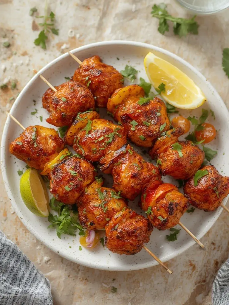 Spicy Grilled Chicken Skewers (Paprika & Garlic Style)