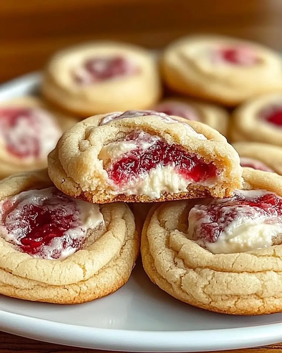 Strawberry Cheesecake Stuffed Cookies