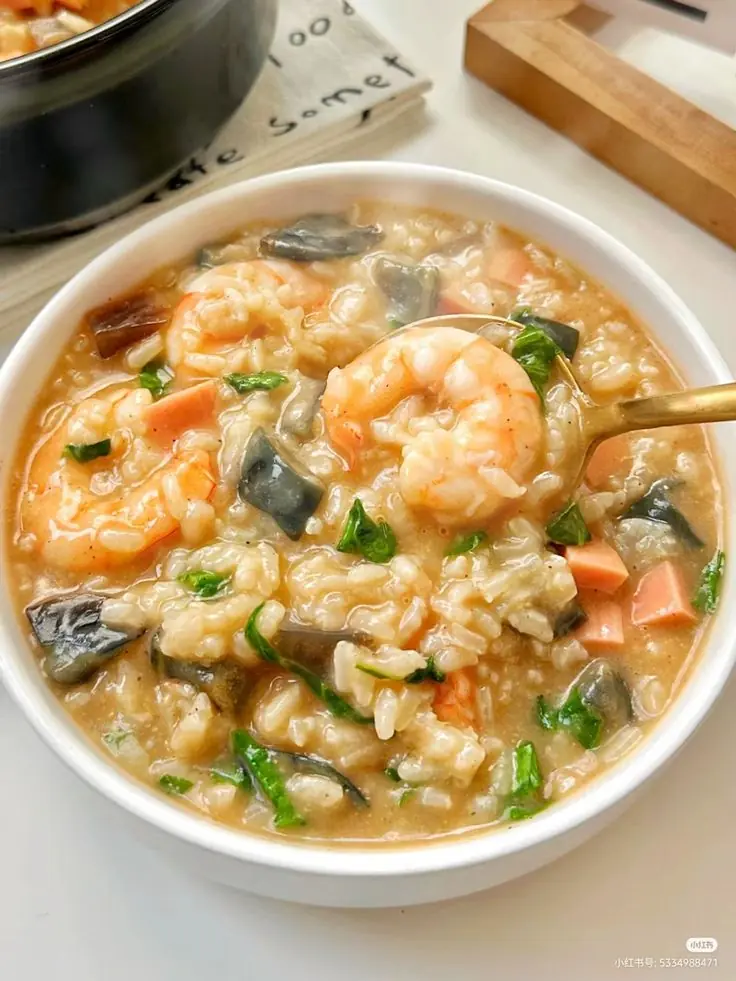 Shrimp Rice Porridge (Savory Congee)