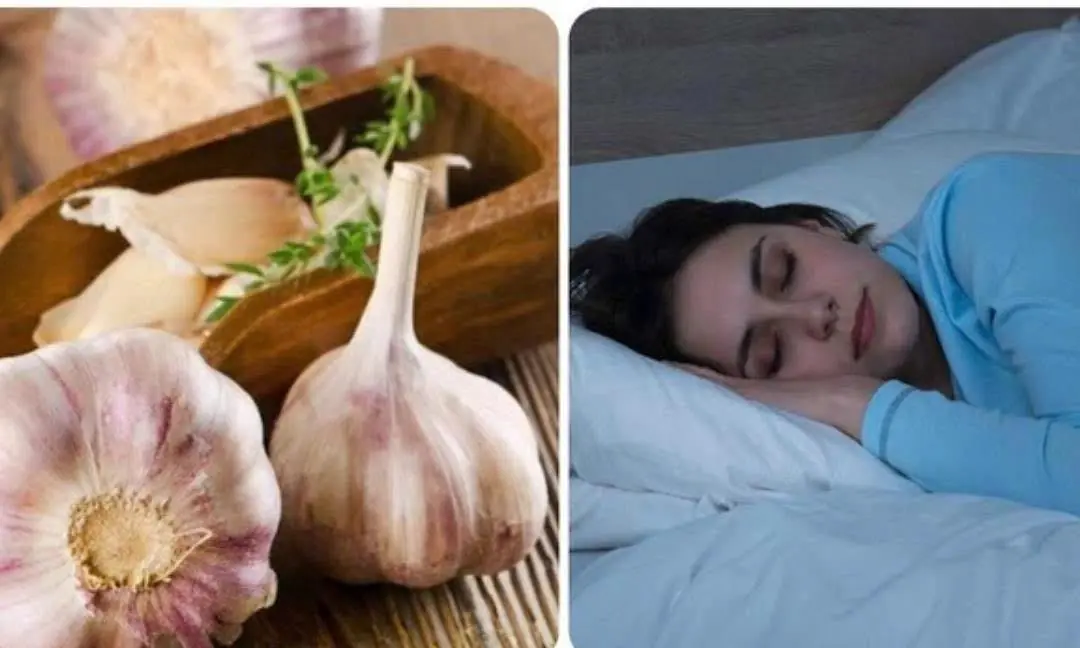 Why should garlic be kept at the head of the bed?