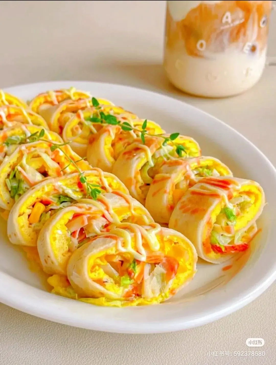 Egg Roll Wraps with Crab Sticks and Vegetables
