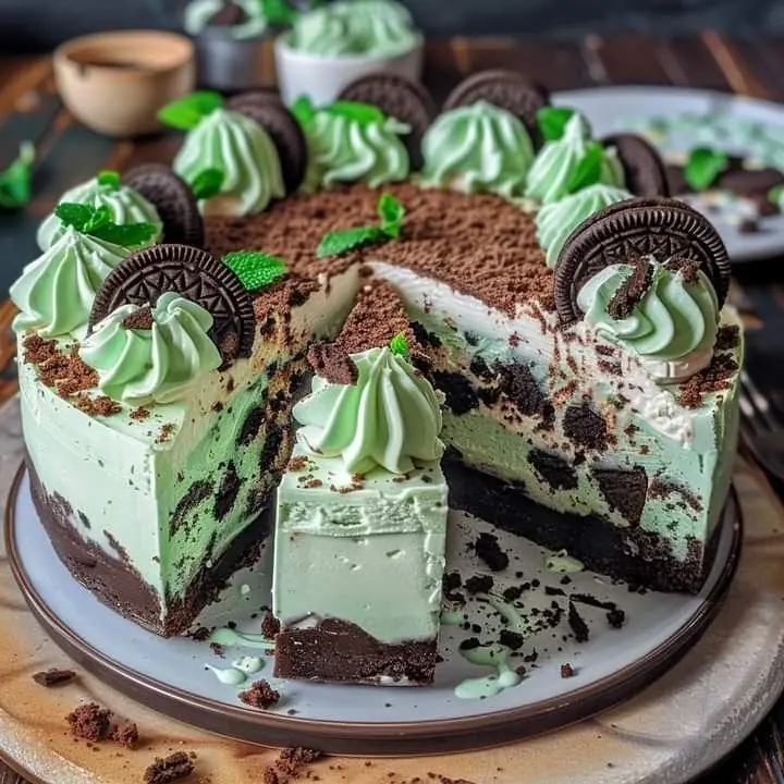 Mint Oreo Cheesecake