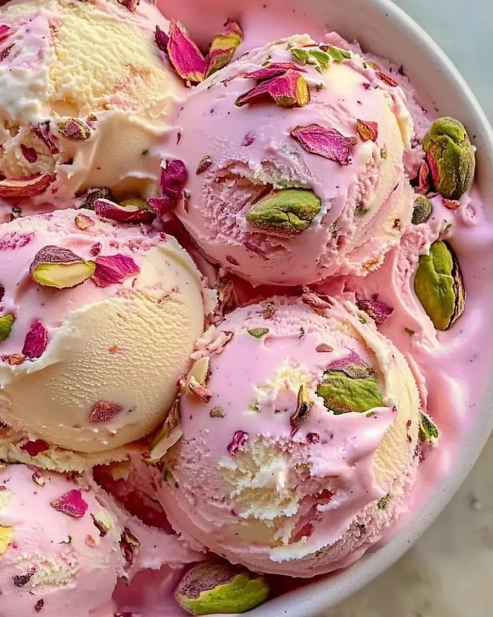 Strawberry Pistachio Frozen Yogurt