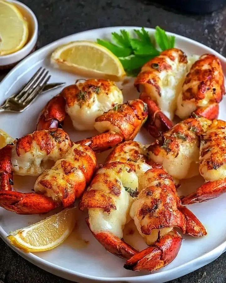 Baked Stuffed Lobster Tails with Garlic Butter