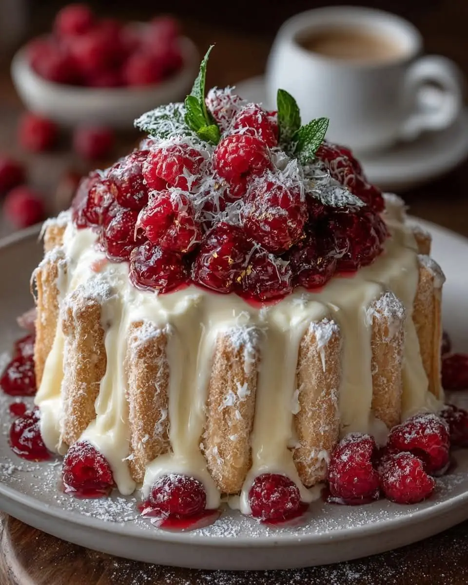 RASPBERRY CHARLOTTE CAKE (NO-BAKE)
