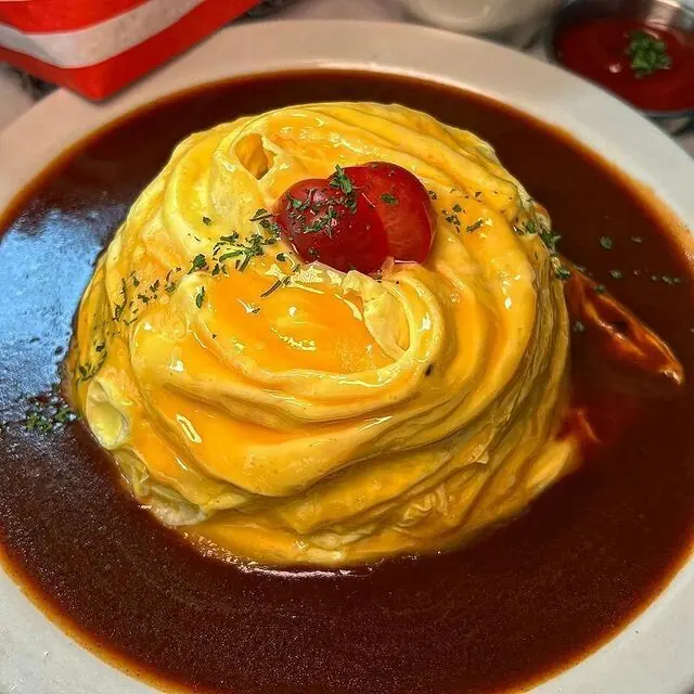 JAPANESE OMURICE WITH DEMI-GLACE SAUCE