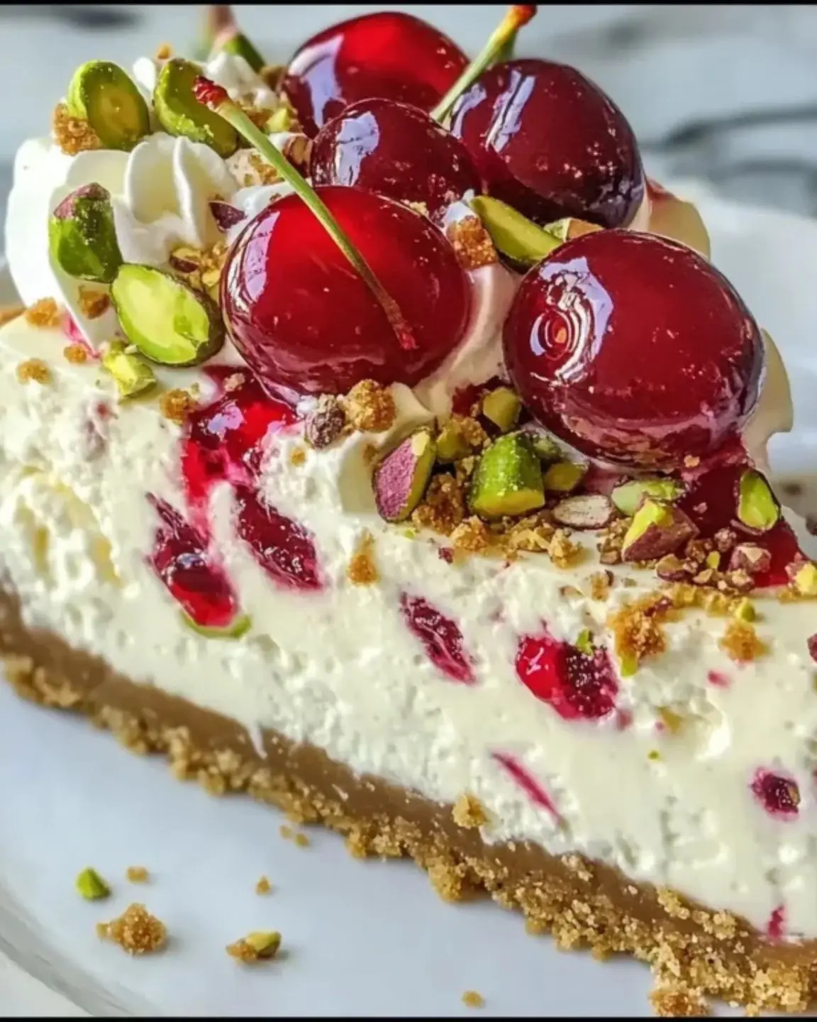 Cherry Pistachio Cheesecake