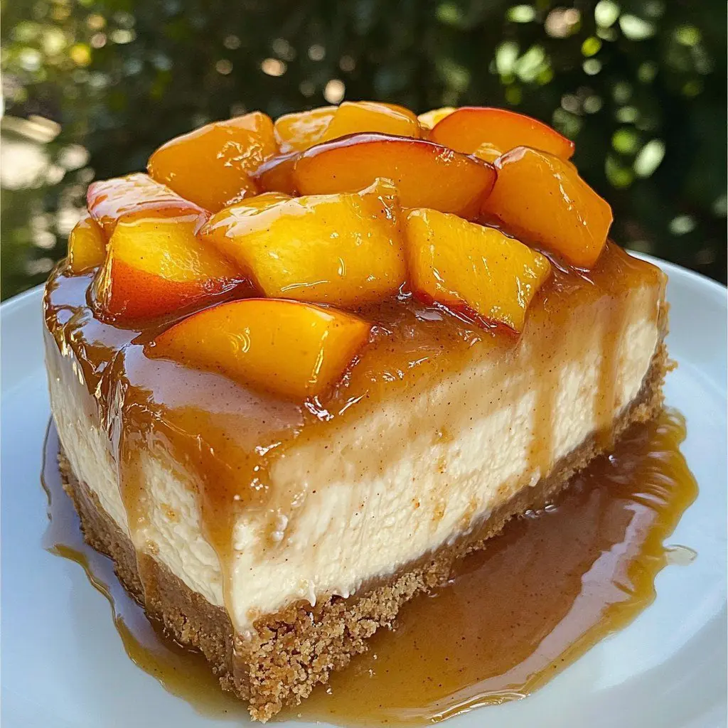 New York-Style Peach Cobbler Cheesecake